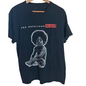 Vintage 90s Notorious B.I.G. Ready to Die T-Shirt Short Sleeve Black Biggie L